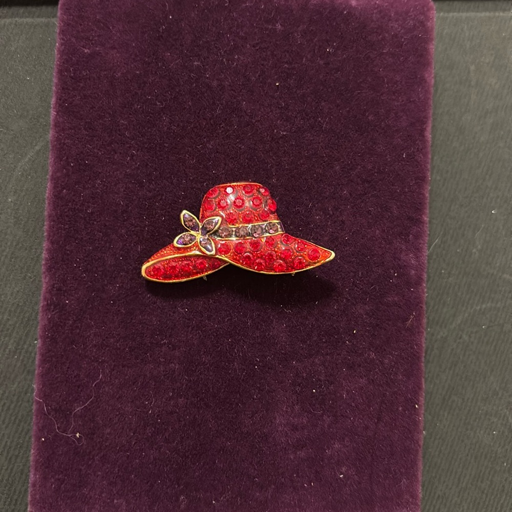 Red brooch